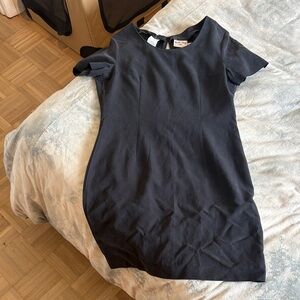Black vintage Short-Sleeve Shift Dress